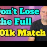 401k Match – Don't Miss Out If You Max Out Early