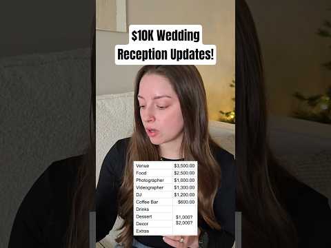$10K Wedding Reception Updates!